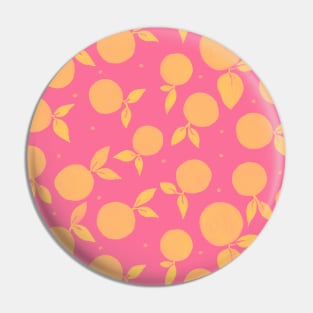 Tangerine pattern - hot pink and yellow Pin