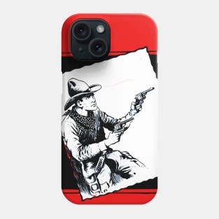 Cowboy shooting with revolver Phone Case