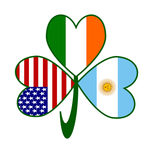 Argentina Ireland USA Shamrock Flags by AuntieShoe