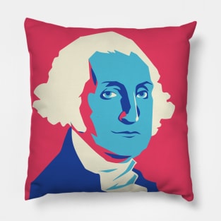 Pop Art Portrait of President George Washington // Presidents Day Pillow