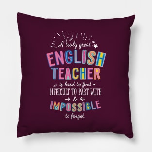 A truly Great English Teacher Gift - Impossible to forget Pillow