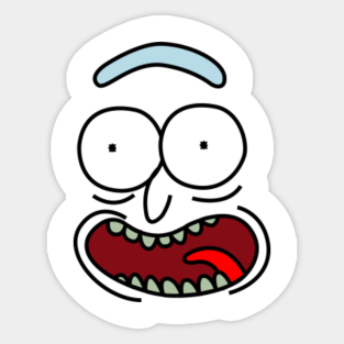rick sanchez face stickers teepublic teepublic