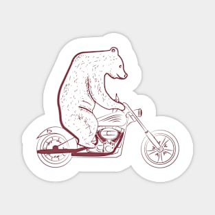 Bear on a motorcycle Magnet