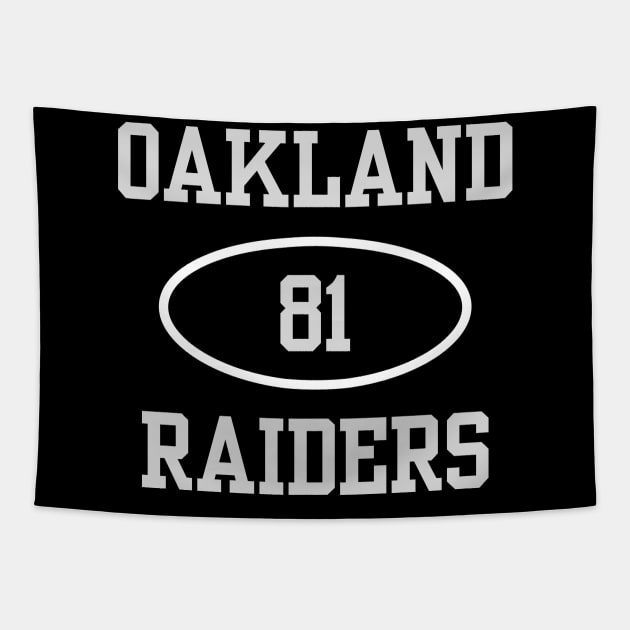 OAKLAND RAIDERS TIM BROWN #81 Tapestry by capognad