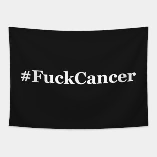 #FuckCancer (white text) Tapestry