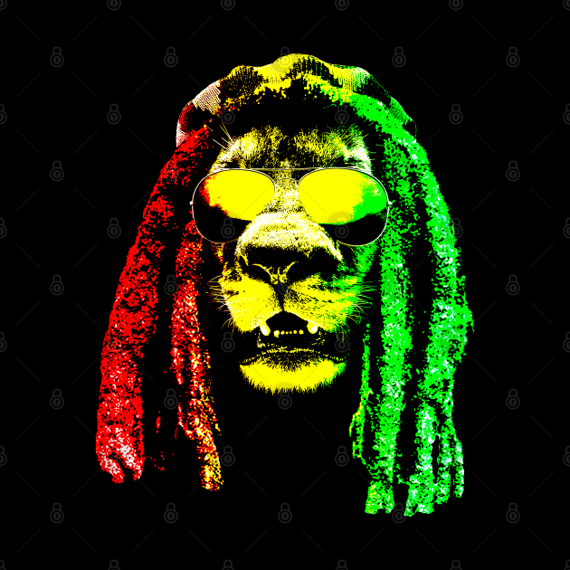 Reggae Rasta Lion by robotface