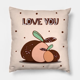 I love you ripe peaches Pillow