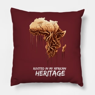 Rooted In My African Heritage African Map Pillow