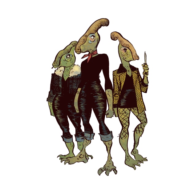 Parasaurolophus Girls by jesse.lonergan