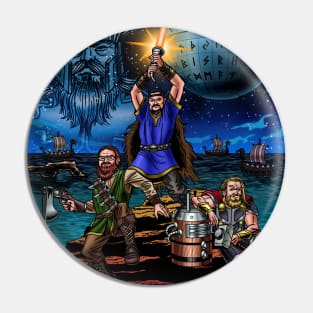 Viking Nerds (front & back images on T-shirt) Pin