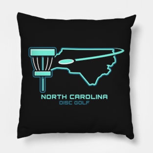 North Carolina Disc Golf - Motion Light Green Pillow