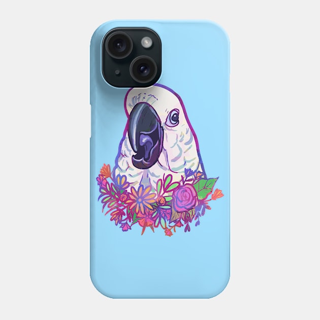 Pretty Cockatoo - Neon Floral Phone Case by Nat Rodgers 