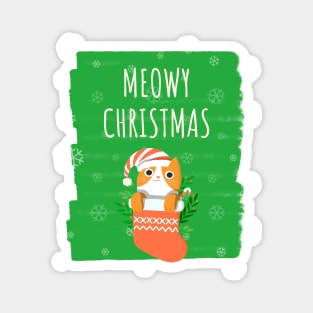 Christmas Kitty Magnet