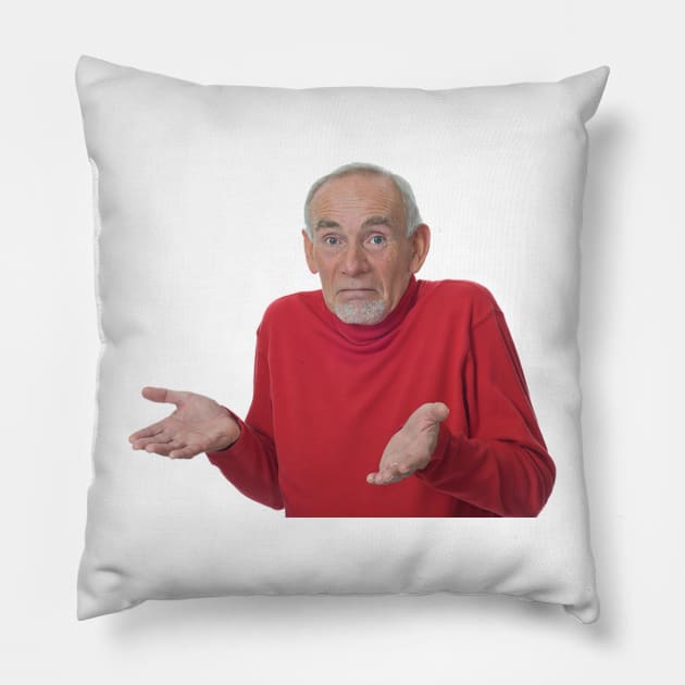 Guess I'll Die Guy Pillow by FlashmanBiscuit