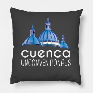 Cuenca Unconventionals with Blue Domes (Dark Bg) Pillow