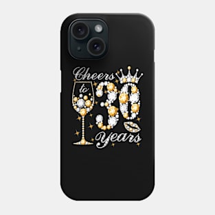 Cheers To 30 Years Old Happy 30th Birthday Queen Drink Wine Phone Case