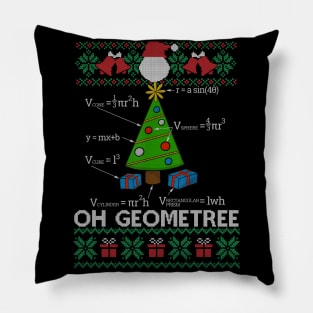 Funny Math Geometry Christmas Tree Geometree Teacher Funny Christmas Pillow