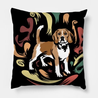 Beagle | Retro design for Dog Lovers Pillow