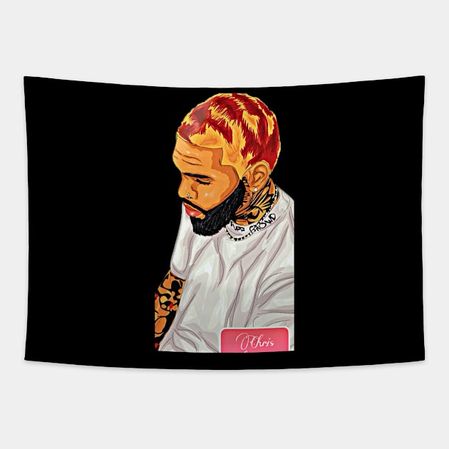 Chris brown Tapestry by lilwm14@gmail.com