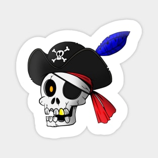 Pirate Skull Sticker Magnet