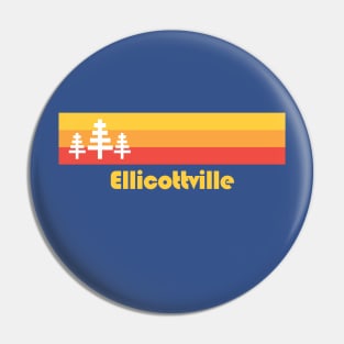 Ellicottville NY Weekend Ellicottville New York Skiing Vacation Retro Mountain Pin