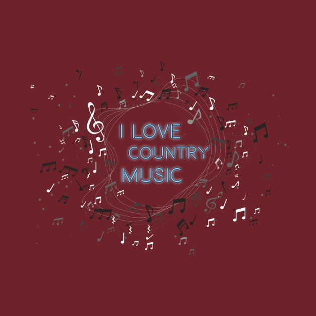 I Love Country Music by ArticaDesign