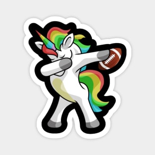 Dabbing Unicorn Football Funny Dancing Dab Gift Magnet