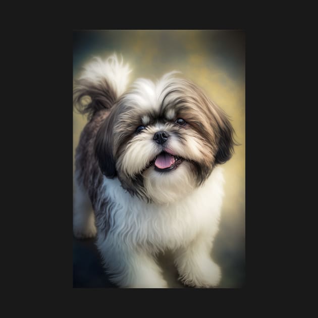 Super Cute Shih Tzu Portrait by KoolArtDistrict