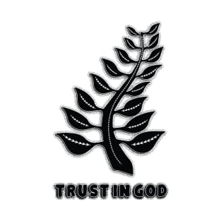 Ghana Sankofa Adinkra Symbols "Trust In God" Black. T-Shirt