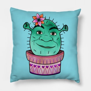 Funny ogre cactus Pillow