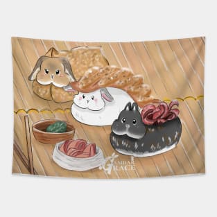 SUSHIBUN - Bailey Sean Claude Bunny Tapestry