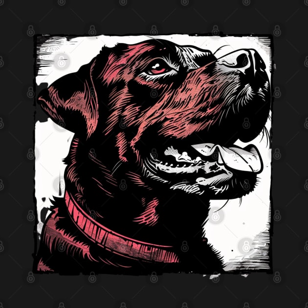 Retro Art Rottweiler Dog Lover by June Sixteen