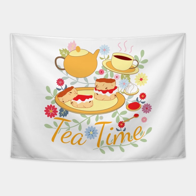 Tea Time Tapestry by LulululuPainting