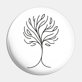 Elegance in Simplicity: Minimalist Tree Line Art Pin