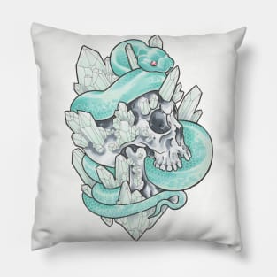 White Crystal Skull Pillow