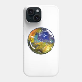 Green Terraformed Mars with Ocean Phone Case