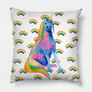 Rainbow unicorn Pillow