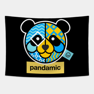 Pandamic Blue Character Tapestry