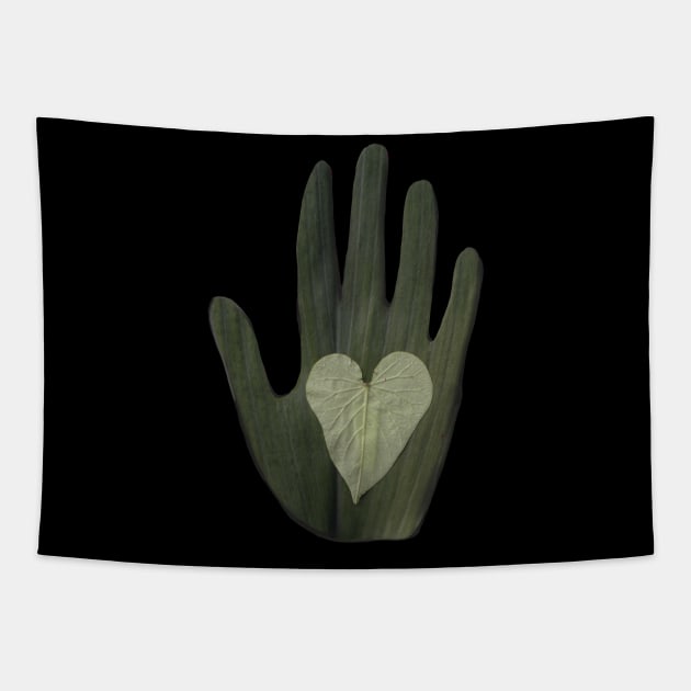 The leaf hand Tapestry by Poday Wali