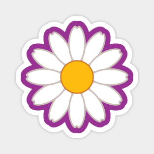 Daisy | Yellow White | Purple Magnet