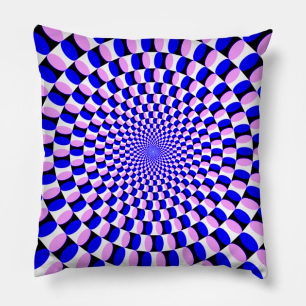 Optical Illusion - Color Variation of the Original Design Pillow by TeddyBearSal