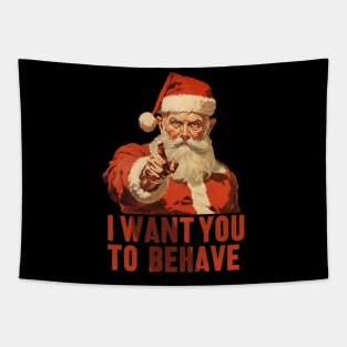 Santa - I want you to behave Tapestry