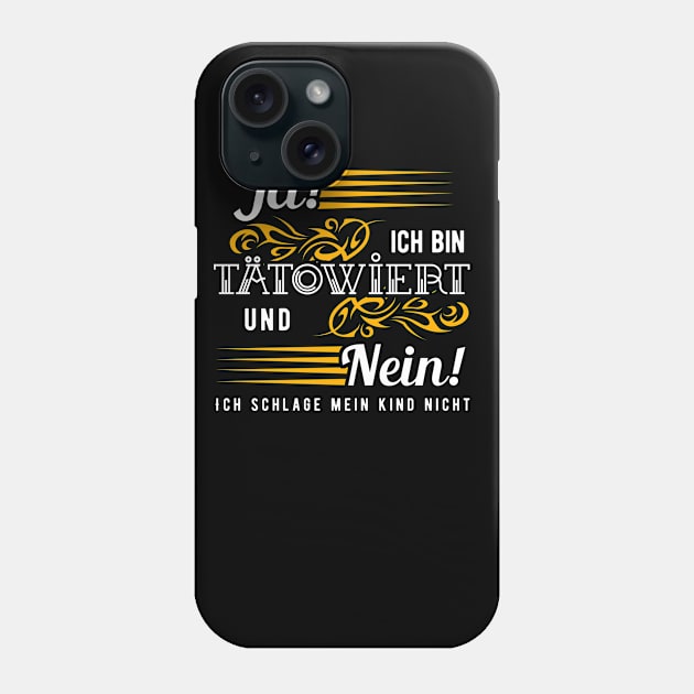 Tattoo Saying In German Word - v6 Phone Case by jrcreativesolutions