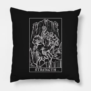 Strength Tarot Card Cerberus and Persephone Pillow