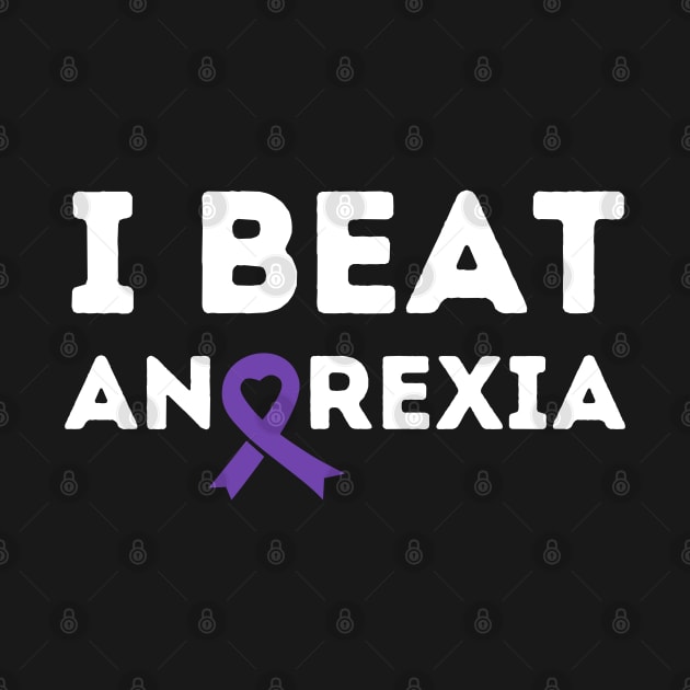 I Beat Survived Anorexia Survivor Purple Ribbon Awareness by zofry's life