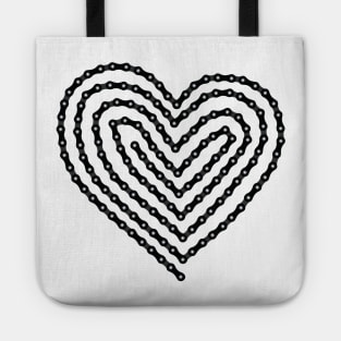 Bike Chain Heart Tote