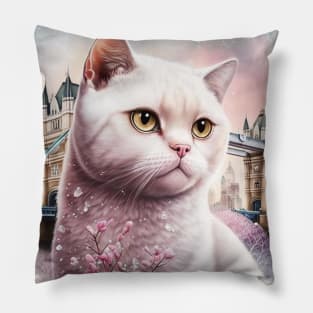 White British Shorthair Pillow