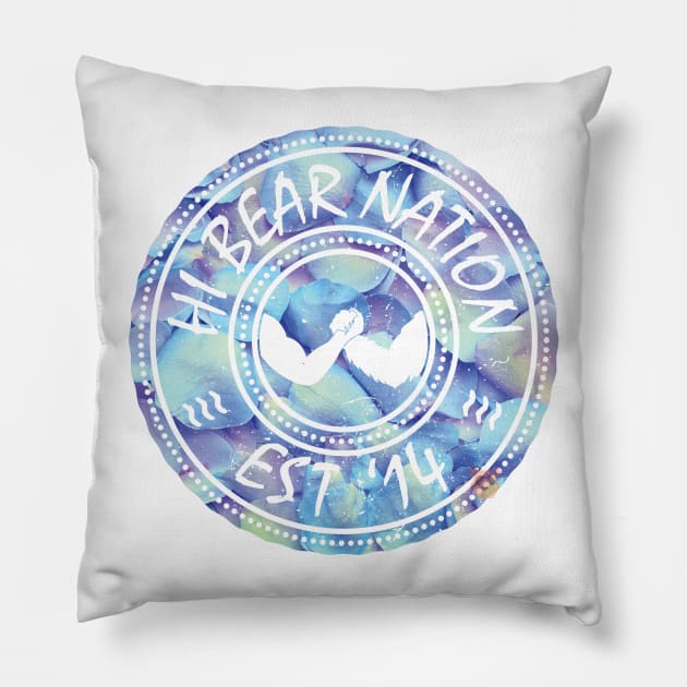 Hi Bear Nation Badge Pillow by hbndesigns