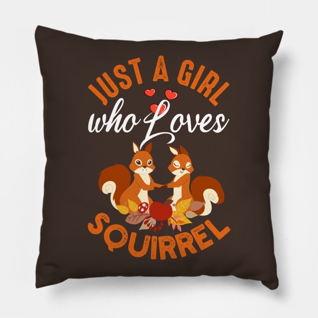 Autumn, Fall Squirrel Pillow by Lin-Eve