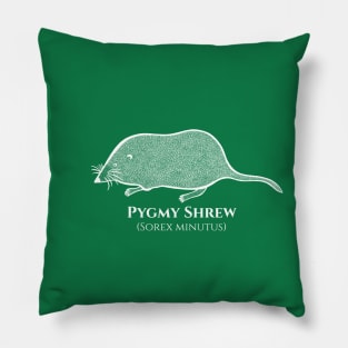 Pygmy Shrew with Common and Scientific Names - rodent art Pillow